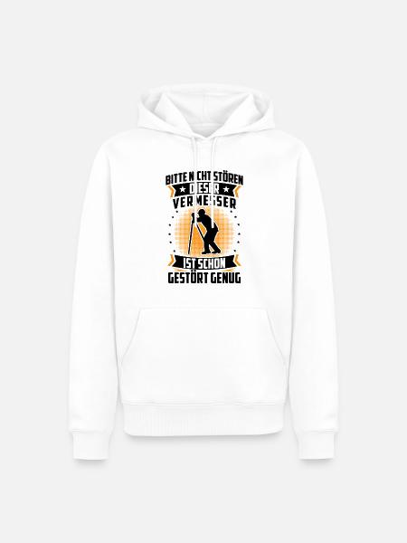 Vermessungstechniker nicht stören Landvermesser - Herre Premium økologisk hoodie - hvid