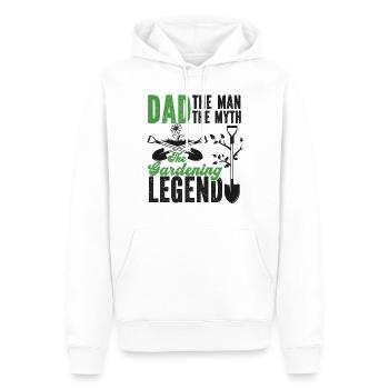 Amoureux des plantes Jardinage Papa Papa Le - Sweat à capuche Premium bio Homme - blanc - Devant - Nico (187cm)