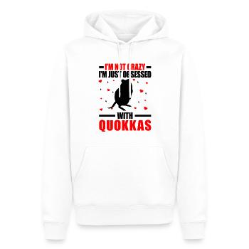 Quokka nicht verrückt Beuteltier Quokka - Männer Premium Bio Hoodie - Weiß - Vorne - Nico (187cm)