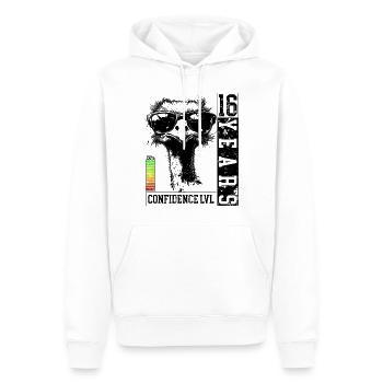 Strauß Vogel Teenager 16 Jahre Geburtstag Geschenk - Männer Premium Bio Hoodie - Weiß - Vorne - Nico (187cm)