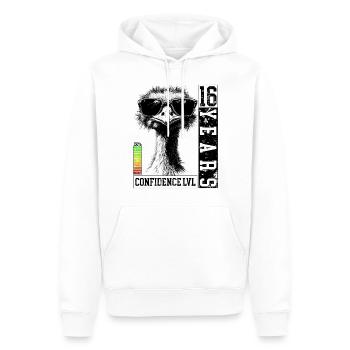 Vogel Strauß Teenager 16 Jahre Geburtstag Geschenk - Männer Premium Bio Hoodie - Weiß - Vorne - Nico (187cm)