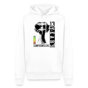 Vogel Strauß Teenager 13 Jahre Geburtstag Geschenk - Männer Premium Bio Hoodie - Weiß - Vorne - Nico (187cm)