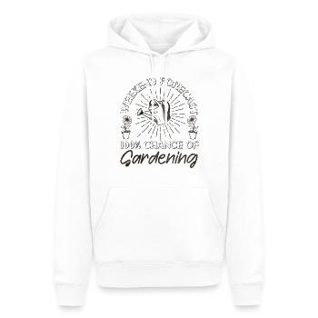 Week-end de jardinage pour les amoureux des plantes - Sweat à capuche Premium bio Homme - blanc - Devant - Nico (187cm)