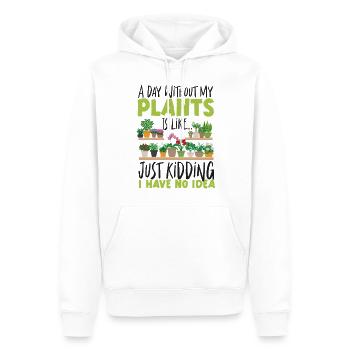 Plant Lover Gardening A Day - Men’s Premium Organic Hoodie - white - Front - Nico (187cm)
