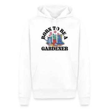 Plant Lover Gardening Born To Be A - Männer Premium Bio Hoodie - Weiß - Vorne - Nico (187cm)