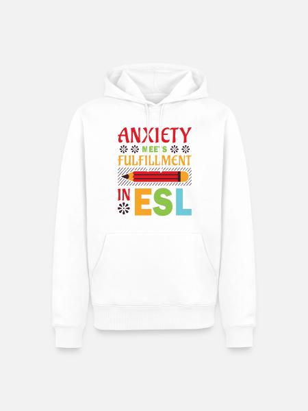ESL-Lehrer ESL Unterricht - Männer Premium Bio Hoodie - Weiß