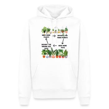 Les amateurs de plantes ont besoin de plus - Sweat à capuche Premium bio Homme - blanc - Devant - Nico (187cm)