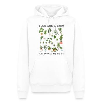 Plant Lover Gardening I Just Want - Männer Premium Bio Hoodie - Weiß - Vorne - Nico (187cm)