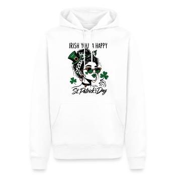 Irlandais Vous Une Fille Heureuse De La Saint-Patrick - Sweat à capuche Premium bio Homme - blanc - Devant - Nico (187cm)