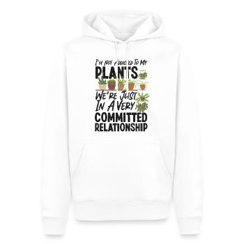 Amateur de plantes jardinage Je ne suis pas - Sweat à capuche Premium bio Homme - blanc - Devant - Nico (187cm)