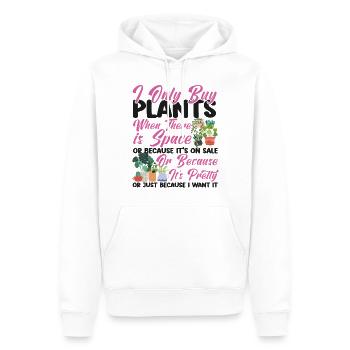 Plant Lover Gardening I Only Buy - Männer Premium Bio Hoodie - Weiß - Vorne - Nico (187cm)