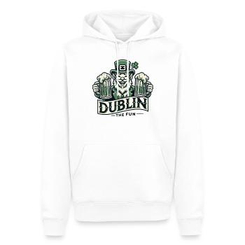 St. Patrick's Day Dublin The Fun Leprechaun - Männer Premium Bio Hoodie - Weiß - Vorne - Nico (187cm)