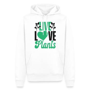 Amateur de plantes jardinier fille vivre - Sweat à capuche Premium bio Homme - blanc - Devant - Nico (187cm)