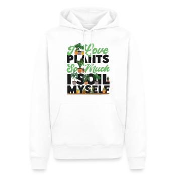 Amateur de plantes jardinage Jeu de mots que j’adore - Sweat à capuche Premium bio Homme - blanc - Devant - Nico (187cm)