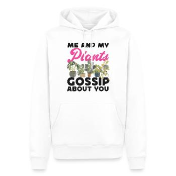 Amoureux des plantes Jardiner Moi Et Mon - Sweat à capuche Premium bio Homme - blanc - Devant - Nico (187cm)