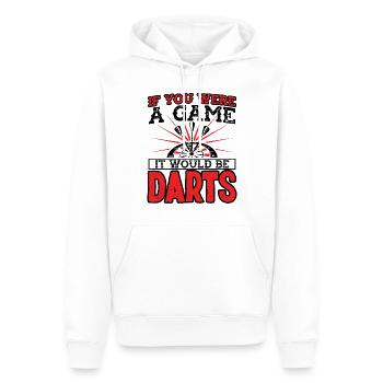 Dart Dartspieler Dartspiel Herren - Männer Premium Bio Hoodie - Weiß - Vorne - Nico (187cm)