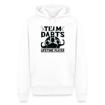 Dart Dartspieler Dartspiel Herren - Männer Premium Bio Hoodie - Weiß - Vorne - Nico (187cm)