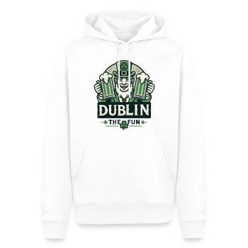 Dublin Fun Célébration de la Saint-Patrick - Sweat à capuche Premium bio Homme - blanc - Devant - Nico (187cm)