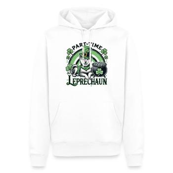 Chien lutin à temps partiel Fête de la Saint-Patrick - Sweat à capuche Premium bio Homme - blanc - Devant - Nico (187cm)