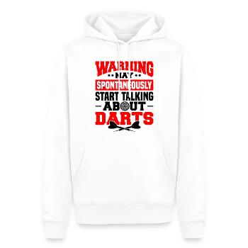 Dart Dartspieler Dartspiel Herren - Männer Premium Bio Hoodie - Weiß - Vorne - Nico (187cm)