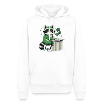 Cocktail de raton laveur pour la Saint-Patrick - Sweat à capuche Premium bio Homme - blanc - Devant - Nico (187cm)