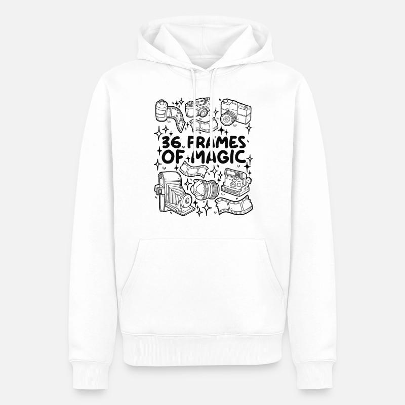 36 Frames of Magic – Analogliebe - Männer Premium Bio Hoodie - Weiß