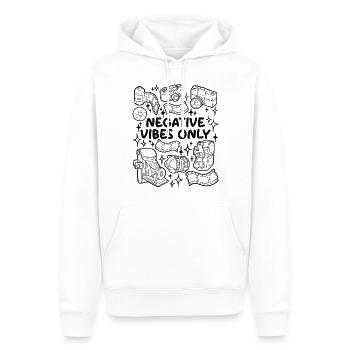 Negative Vibes Only - Photographie analogique - Sweat à capuche Premium bio Homme - blanc - Devant - Nico (187cm)