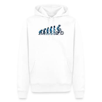 Évolution du singe au cycliste - Sweat à capuche Premium bio Homme - blanc - Devant - Nico (187cm)