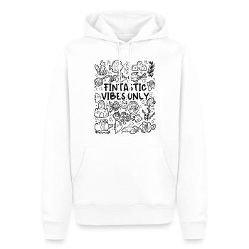 Fintastic Vibes Only – Aquarium - Männer Premium Bio Hoodie - Weiß - Vorne - Nico (187cm)