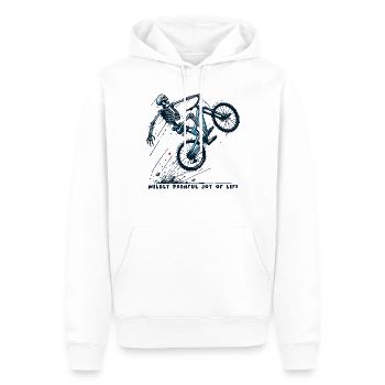 Vélo Follement Douloureux Joie De Vivre - Sweat à capuche Premium bio Homme - blanc - Devant - Nico (187cm)