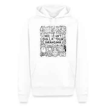 No, I Cant Dig Up Your Grandma – Archaeology Humor - Men’s Premium Organic Hoodie - white - Front - Nico (187cm)