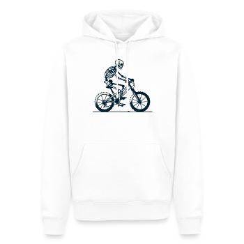 Skelett Fahrrad Retro Mountainbike Kunst - Männer Premium Bio Hoodie - Weiß - Vorne - Nico (187cm)