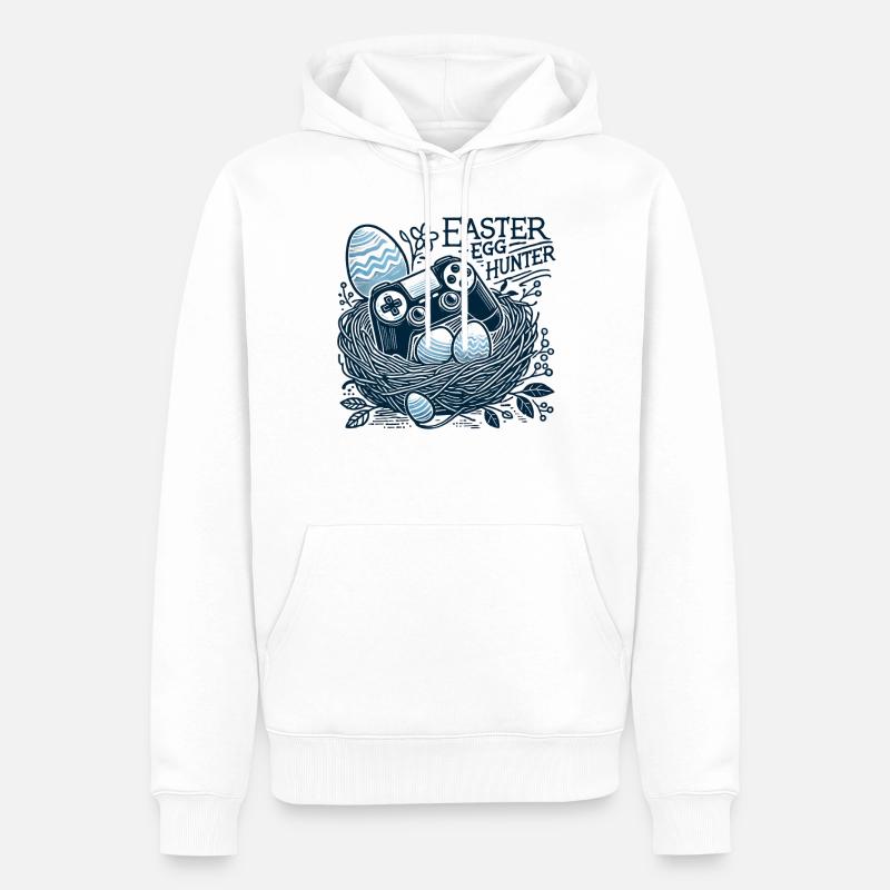 Oster Eierjäger Gaming Controller Nest - Männer Premium Bio Hoodie - Weiß