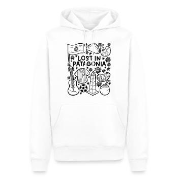 Verloren in Patagonien – Argentinien - Männer Premium Bio Hoodie - Weiß - Vorne - Nico (187cm)