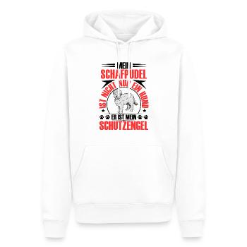 Schafpudel ist mein Schutzengel Hütepudel - Männer Premium Bio Hoodie - Weiß - Vorne - Nico (187cm)