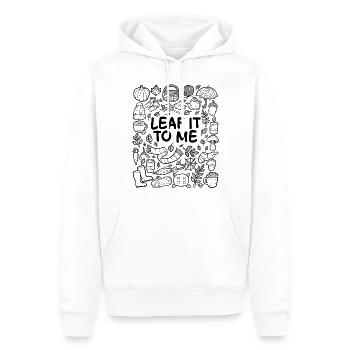 Leave it to me – autumn pun - Men’s Premium Organic Hoodie - white - Front - Nico (187cm)