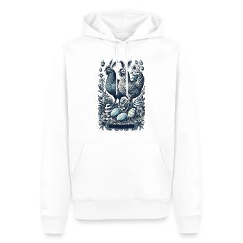Ostern Retro Hühner Osterhasen Huhn Ästhetik - Männer Premium Bio Hoodie - Weiß - Vorne - Nico (187cm)
