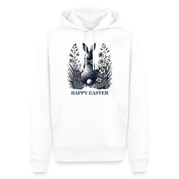 Osterhase Retro Vintage Ästhetik Happy Easter - Männer Premium Bio Hoodie - Weiß - Vorne - Nico (187cm)