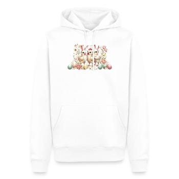 Poussin de Pâques Lapin de Pâques Amateur de poulet rétro - Sweat à capuche Premium bio Homme - blanc - Devant - Nico (187cm)