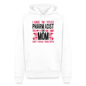 Technicien en pharmacie - Sweat à capuche Premium bio Homme - blanc - Devant - Nico (187cm)