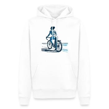 Conception esthétique du vélo de route pour - Sweat à capuche Premium bio Homme - blanc - Devant - Nico (187cm)