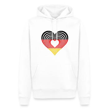 Deutschland - Männer Premium Bio Hoodie - Weiß - Vorne - Nico (187cm)