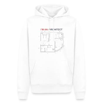Ich bin Architekt - Männer Premium Bio Hoodie - Weiß - Vorne - Nico (187cm)