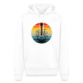 Eine Retro Musik Gitarre Musikinstrument Gitarren - Männer Premium Bio Hoodie - Weiß - Vorne - Nico (187cm)