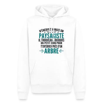Landschaftsgärtner und Gärtner Geschenk Humor - Männer Premium Bio Hoodie - Weiß - Vorne - Nico (187cm)