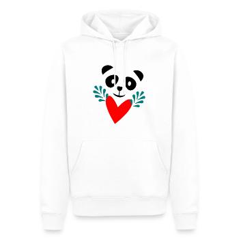 VIELEN DANK. GELIEBTE. MEISTER. DANKE, HERRIN. GESCHENK - Männer Premium Bio Hoodie - Weiß - Vorne - Nico (187cm)