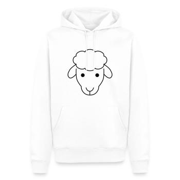 Mouton - Sweat à capuche Premium bio Homme - blanc - Devant - Nico (187cm)
