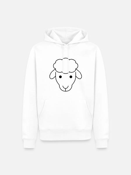 Sheep - Men’s Premium Organic Hoodie - white