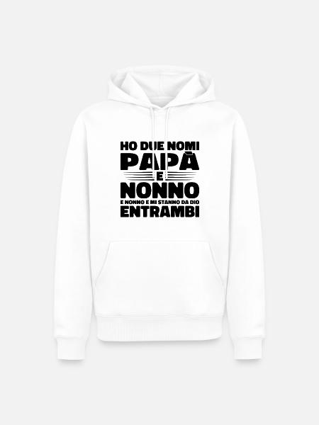 Papa und Opa - Männer Premium Bio Hoodie - Weiß