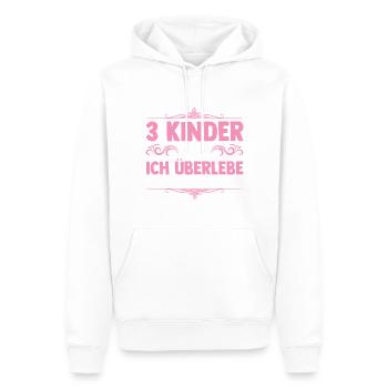 Mama Von 3 Kindern - Männer Premium Bio Hoodie - Weiß - Vorne - Nico (187cm)